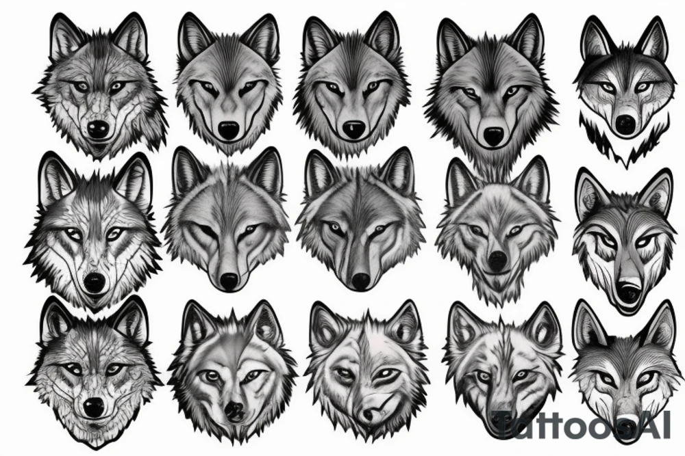 wolf tattoo idea