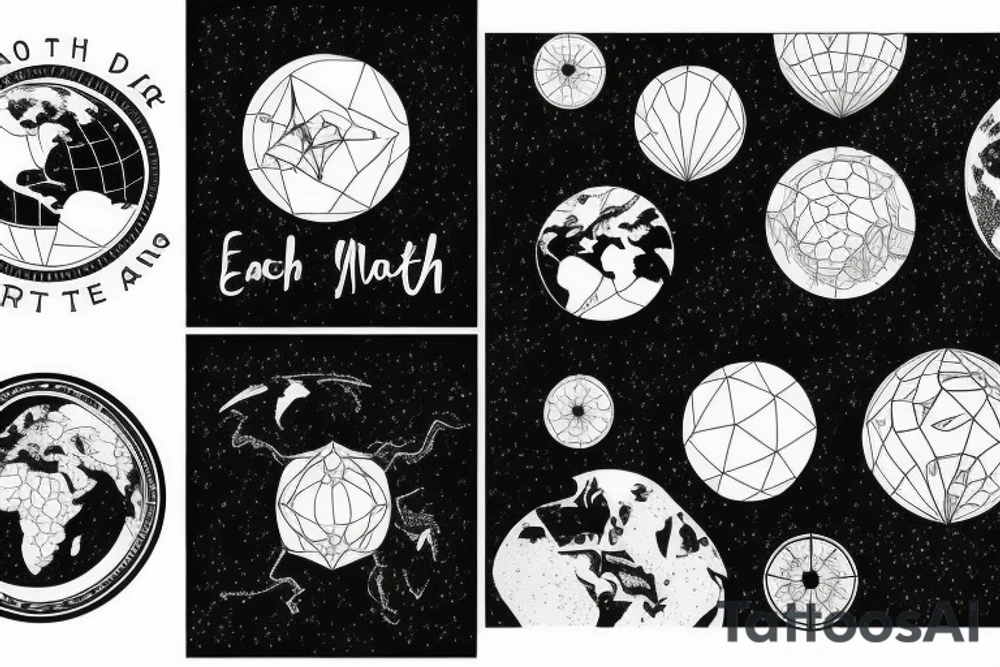 Earth map tattoo idea