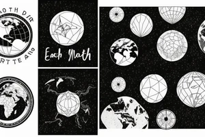 Earth map tattoo idea