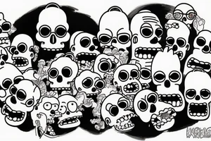homer simpson's skull tattoo idea