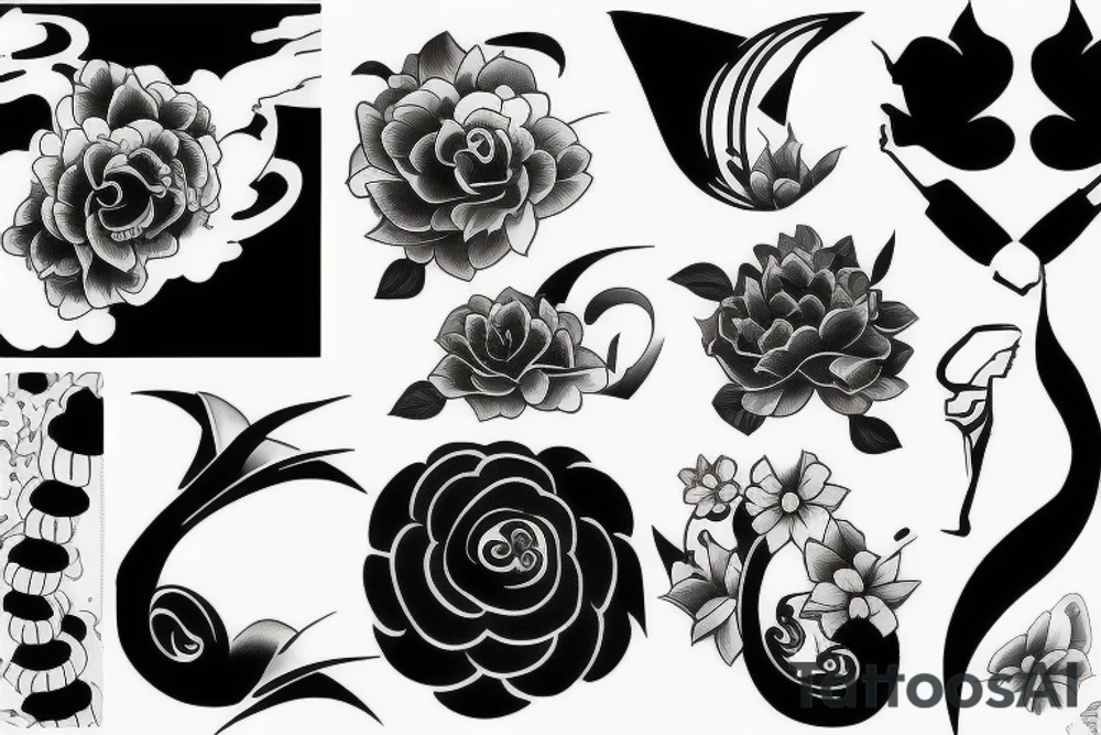 black Japanese-style tattoo on the forearm tattoo idea