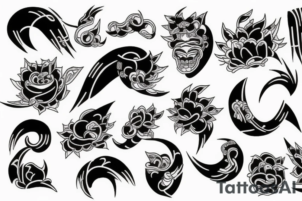 black Japanese-style tattoo on the forearm tattoo idea
