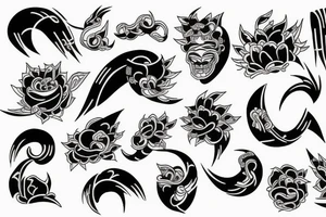black Japanese-style tattoo on the forearm tattoo idea