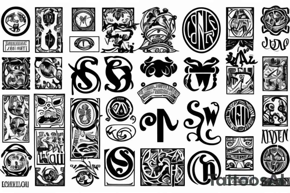 initials SW tattoo idea