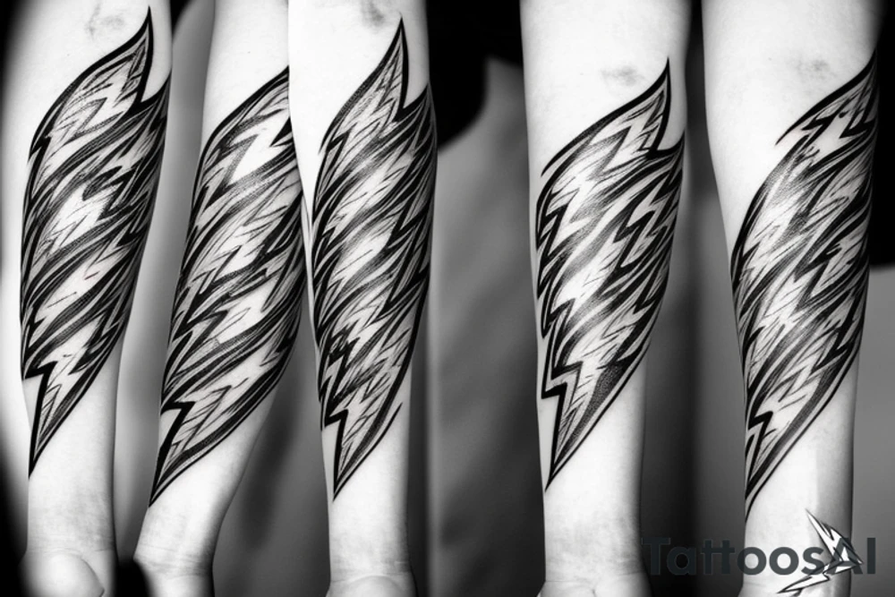 lightning bolts on the forearm tattoo idea