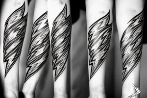 lightning bolts on the forearm tattoo idea