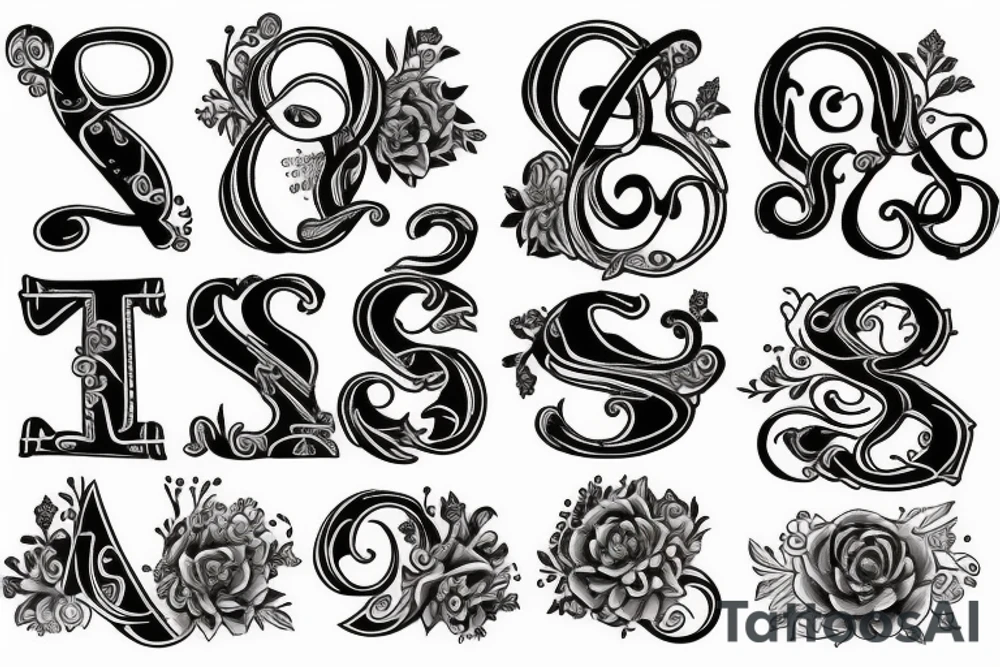 The initials S and W tattoo idea