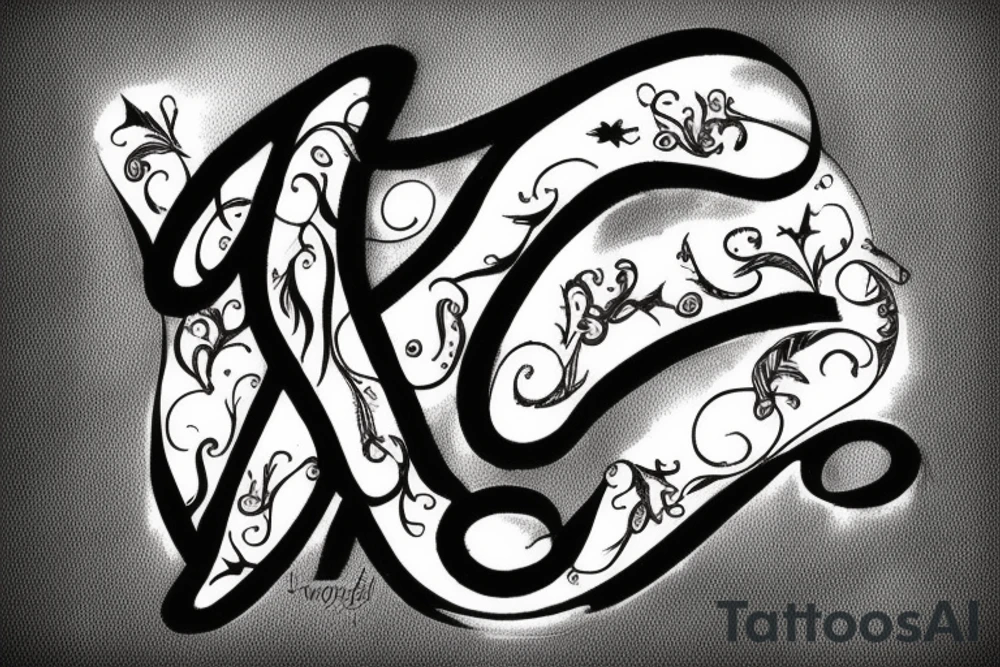The initials S and W tattoo idea