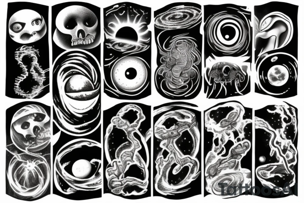 black hole universe tattoo idea