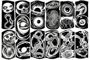 black hole universe tattoo idea