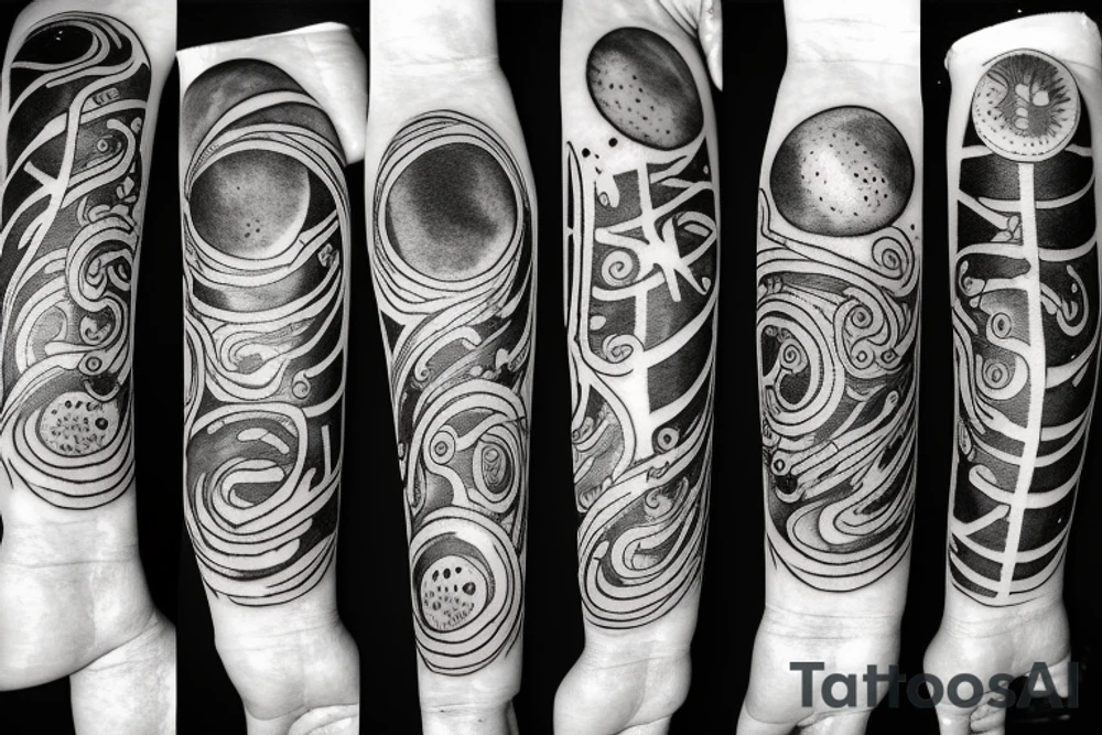 black hole universe tattoo idea