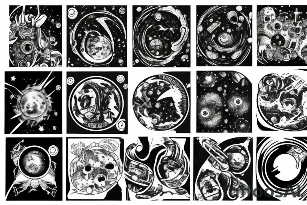 black hole universe tattoo idea