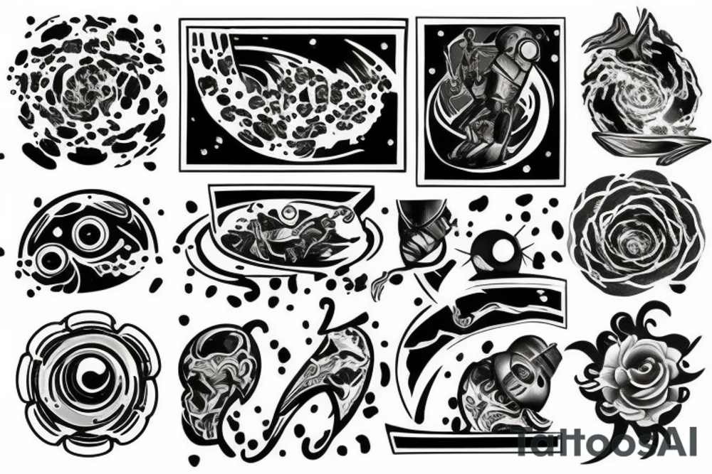 black hole universe tattoo idea