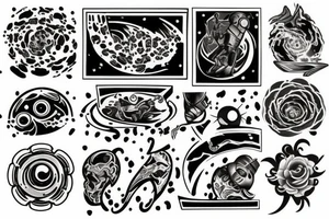 black hole universe tattoo idea