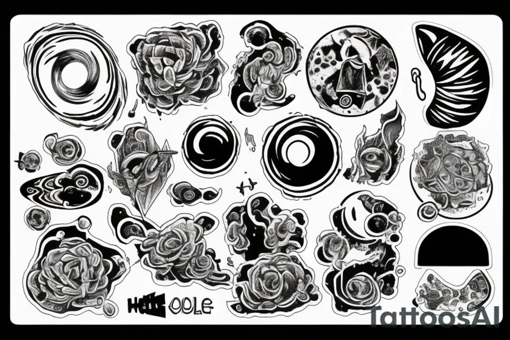 black hole universe tattoo idea