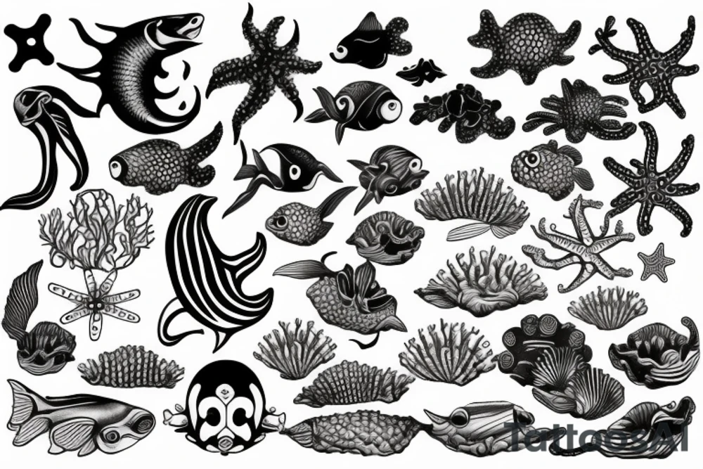 sea creatures tattoo idea