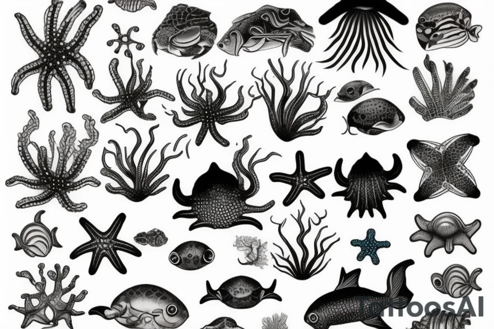 sea creatures tattoo idea