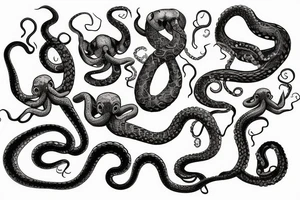 snakes and octopus tattoo idea