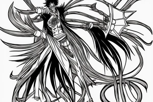 Grimmjow from bleach with number 6 tattoo idea
