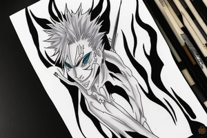 Grimmjow from bleach with number 6 tattoo idea