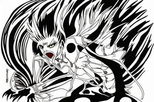 Grimmjow from bleach with number 6 tattoo idea
