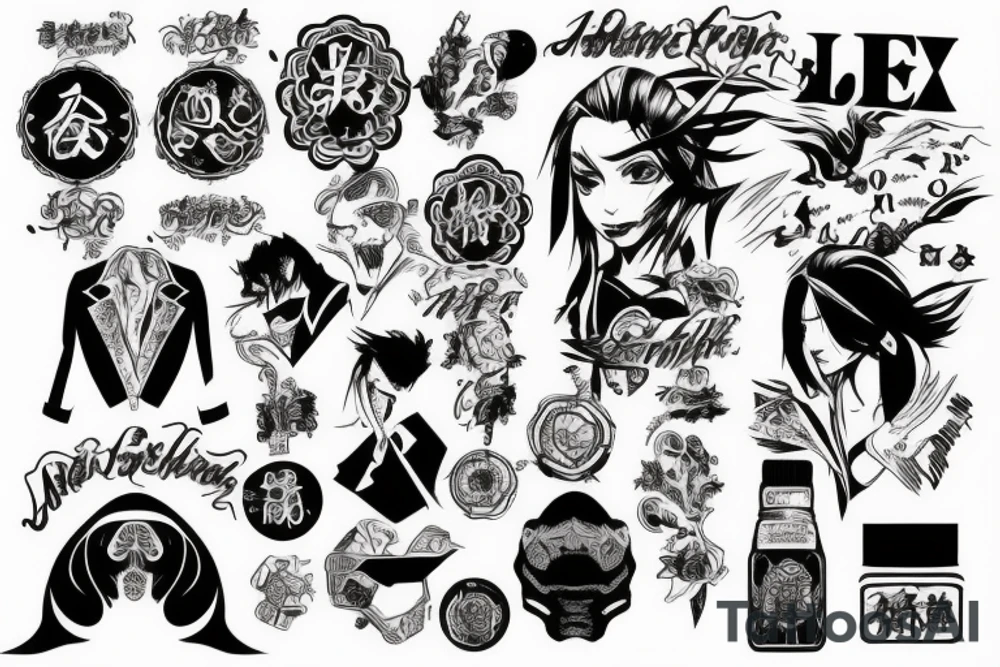 Alex mercer jacket sign tattoo idea