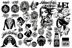 Alex mercer jacket sign tattoo idea