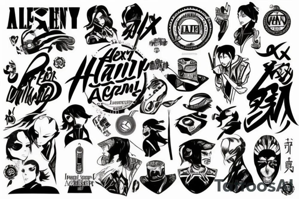 Alex mercer jacket sign tattoo idea