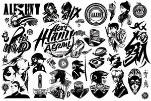 Alex mercer jacket sign tattoo idea