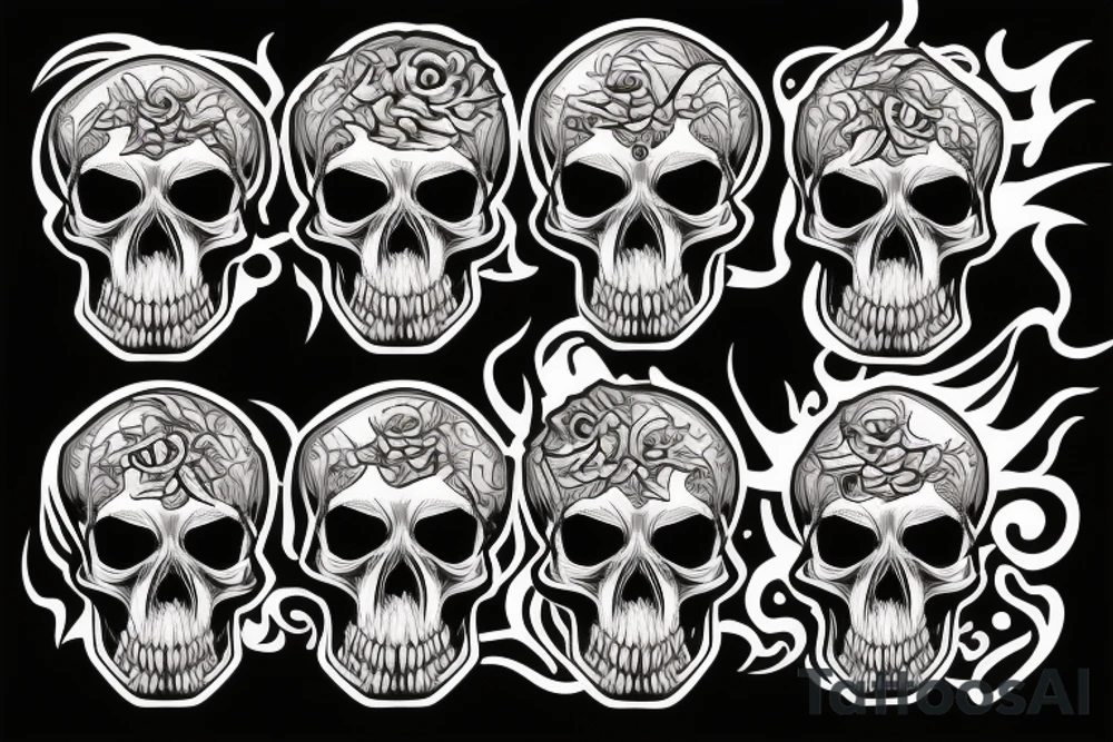 Cars skull flames tattoo idea