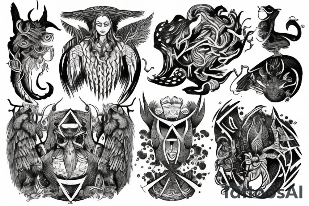 Brutal Scandinavian myths tattoo idea