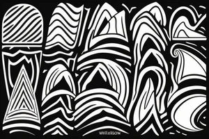 A mountain and a wave tattoo idea