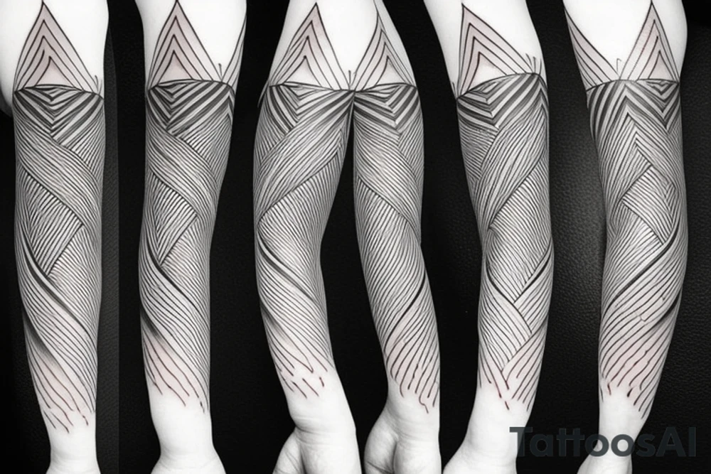A mountain and a wave tattoo idea