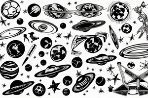 astronomy, soccer, poland, world, mordern tattoo idea