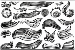 Sea waves tattoo idea