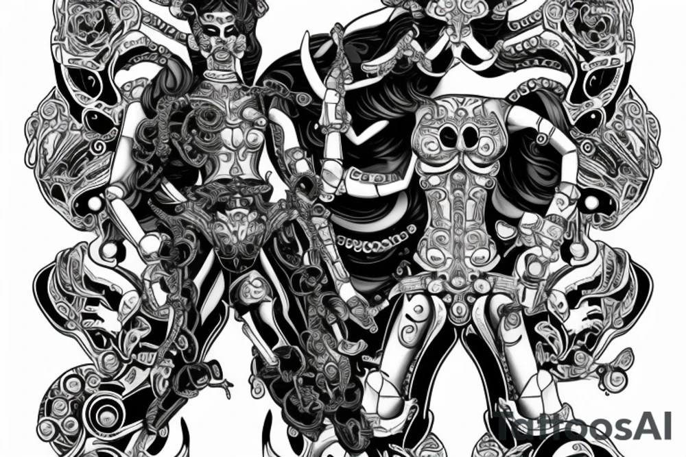 The hacker who's typing on a phone and there's a Lego Kali next to him. tattoo idea