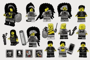 The hacker who's typing on a phone and there's a Lego Kali next to him. tattoo idea