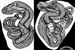 snake eat herself tattoo idea
