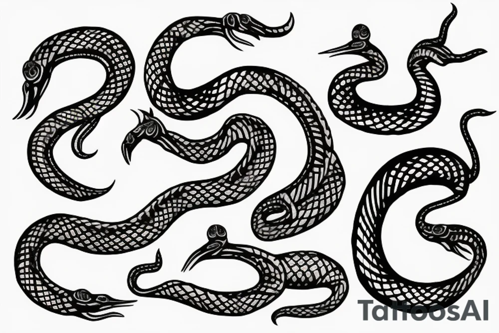 snake eat herself tattoo idea