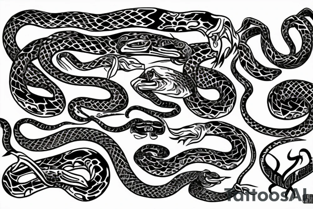 the snake eats its own tail tattoo idea