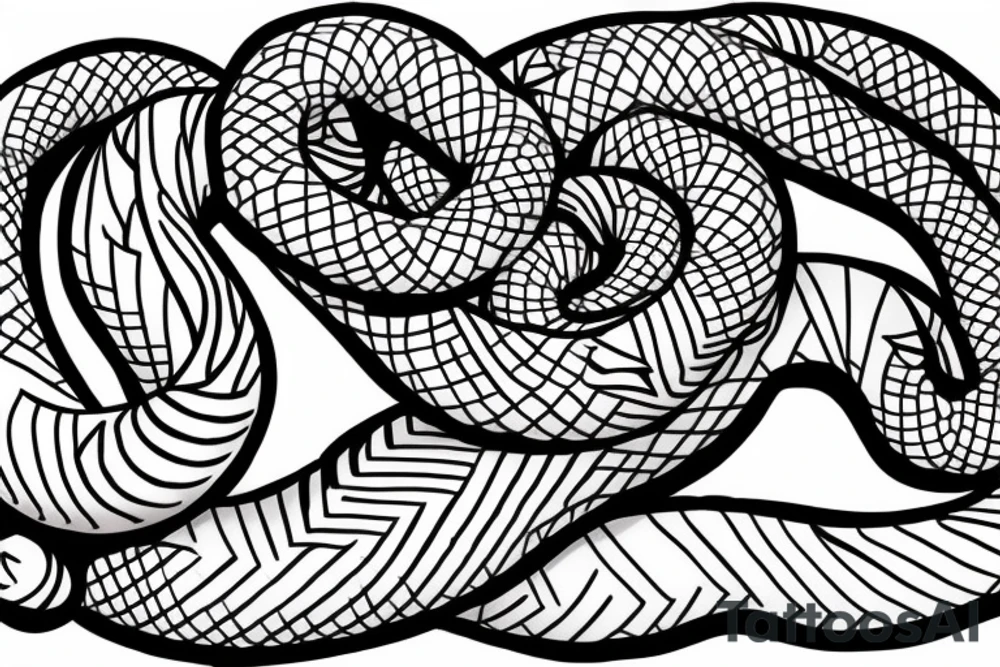 the snake eats its own tail tattoo idea