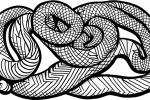 the snake eats its own tail tattoo idea