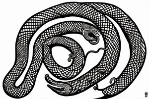 the snake eats its own tail horizont tattoo idea