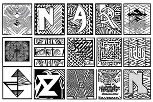 letters P & K tattoo idea