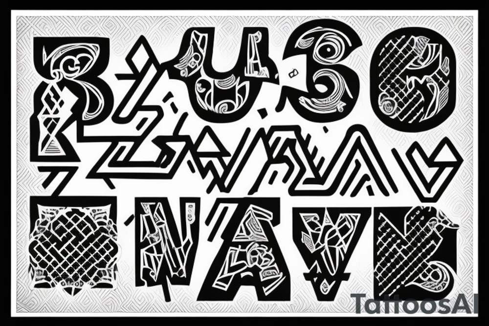 letters P & K tattoo idea