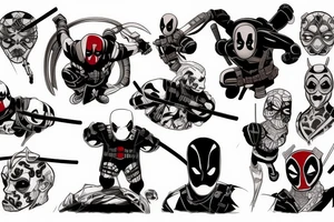 Deadpool, samurai tattoo idea