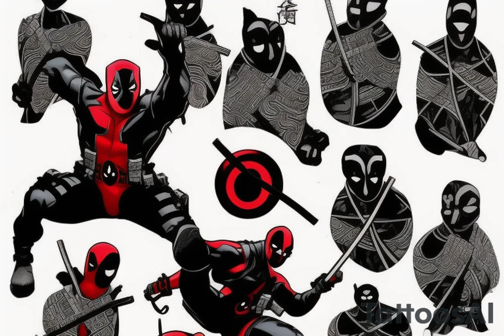Deadpool, samurai tattoo idea
