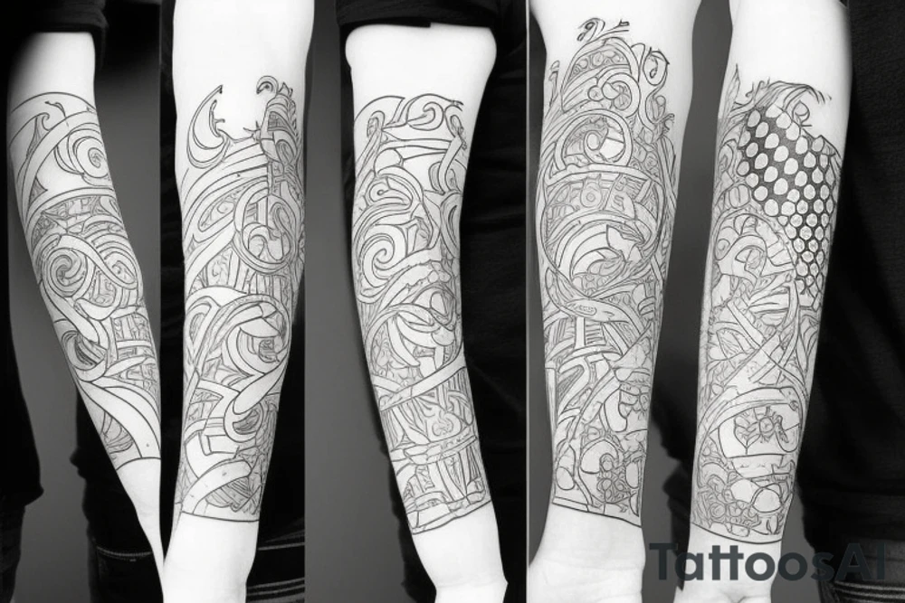 Anime in a dark style tattoo idea