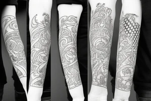 Anime in a dark style tattoo idea