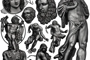 David statue meets virtuvan man tattoo idea